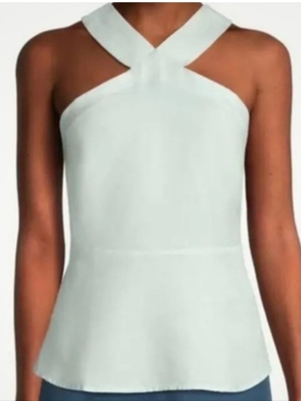 Ann Taylor New! Linen Blend Halter Top Size 12